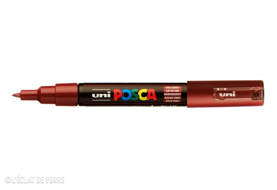 Marqueur Posca pointe conique trait extra-fin Lie de vin