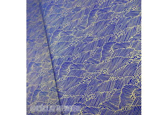 Papier japonais washi  bleu vagues